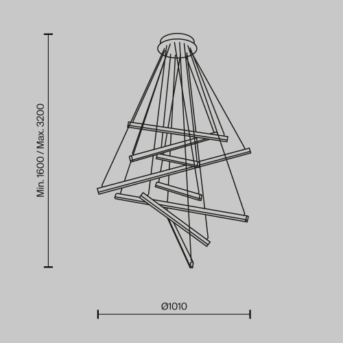 Подвесной светильник Maytoni MOD016PL-L96BK Подвесной светильник Maytoni MOD016PL-L96BK