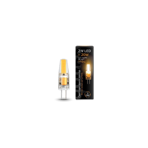 Лампа светодиодная Gauss G4 2W 2700K прозрачная 107707102