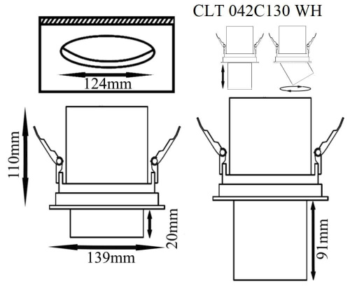 Встраиваемый светодиодный спот Crystal Lux CLT 042C130 WH Встраиваемый светодиодный спот Crystal Lux CLT 042C130 WH