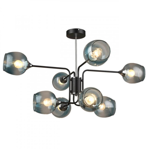 Потолочная люстра IMEX MD.3564-8-S BK+CH Потолочная люстра IMEX MD.3564-8-S BK+CH