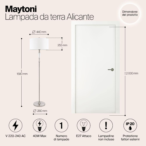 Торшер Maytoni Alicante MOD014FL-01N