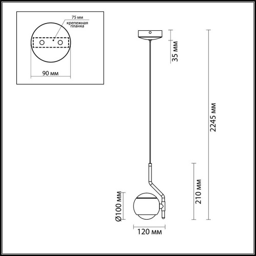 Подвесной светодиодный светильник Odeon Light Elon 3915/9L Подвесной светодиодный светильник Odeon Light Elon 3915/9L