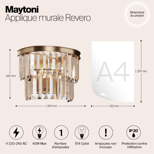 Настенный светильник Maytoni Revero MOD085WL-01G