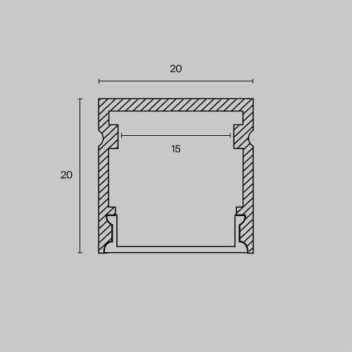 Комплектующие к светодиодной ленте Led Strip ALM-2020-S-2M