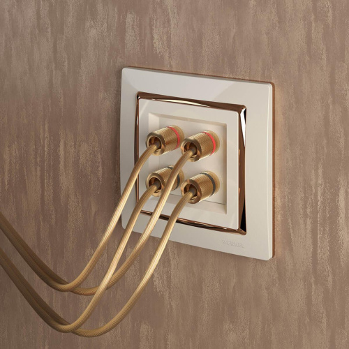 Акустическая розетка Werkel х4 слоновая кость WL03-AUDIOx4 ivory 4690389059247