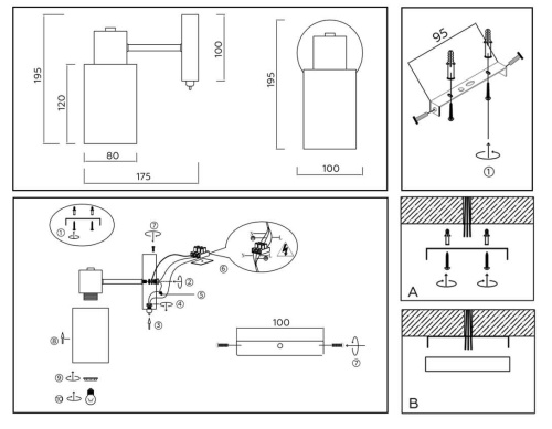 Бра Ambrella light Traditional Modern TR9578 Бра Ambrella light Traditional Modern TR9578