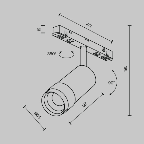 Трековый светильник Technical TR212-1-12WTW-DS-Z-W Трековый светильник Technical TR212-1-12WTW-DS-Z-W