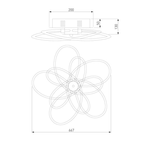 Потолочный светодиодный светильник Eurosvet 90143/5 хром
