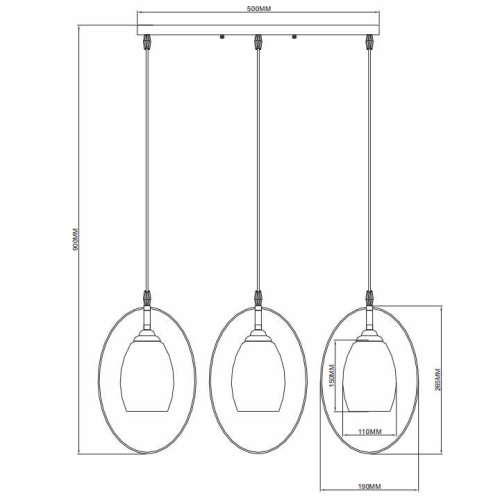 Подвесной светильник Rivoli Letiz 9012-203 Б0044467