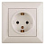 Розетка двойная ЭРА Intro Solo Schuko 2X2P+E 16A 250V со шторками слоновая кость 4-206-02 Б0043341