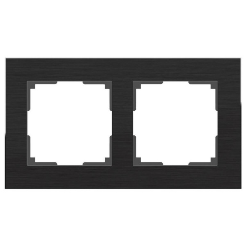 Рамка Werkel Aluminium на 2 поста алюминий черный WL11-Frame-02 4690389110450