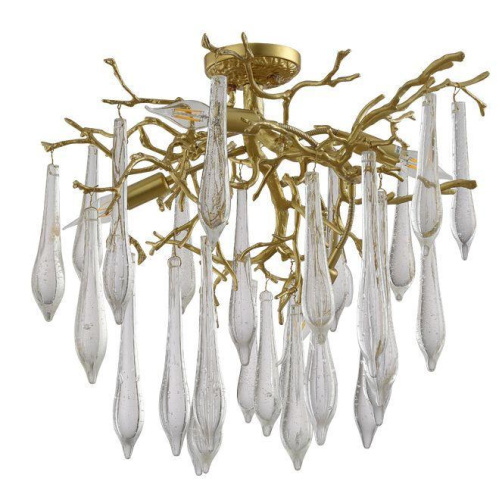 Потолочная люстра Crystal Lux Reina PL5 D600 Gold Pearl Потолочная люстра Crystal Lux Reina PL5 D600 Gold Pearl