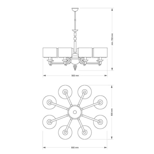 Подвесная люстра Kutek Mood Fagiano FAG-ZW-8 (ZM/A)