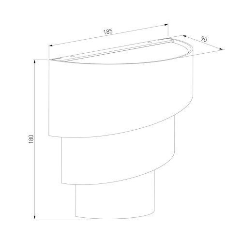 Уличный настенный светодиодный светильник Elektrostandard 1535 Techno LED Helix черный a039955 Уличный настенный светодиодный светильник Elektrostandard 1535 Techno LED Helix черный a039955