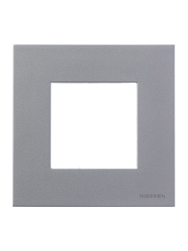 Рамка 1-постовая ABB Zenit серебро 2CLA227100N1301