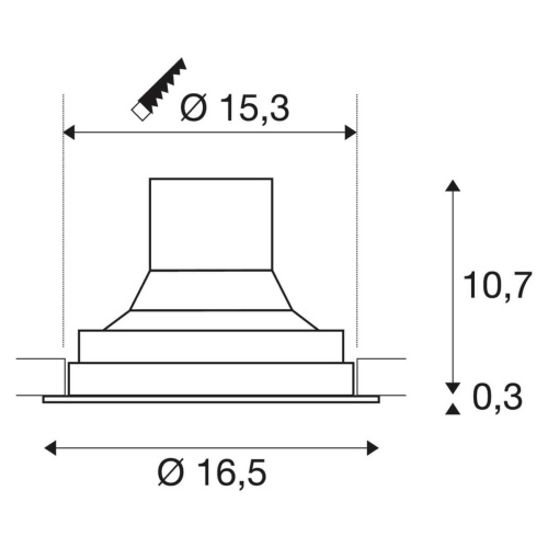 Встраиваемый светодиодный светильник SLV Supros DL 1003306