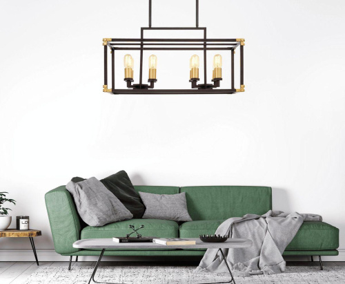 Подвесная люстра Lumina Deco Waldorf LDP 1140-8 BK+MD Подвесная люстра Lumina Deco Waldorf LDP 1140-8 BK+MD