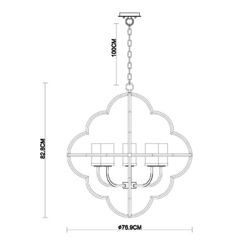 Подвесная люстра Vele Luce Ortico VL1103L08 Подвесная люстра Vele Luce Ortico VL1103L08