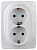 Розетка ЭРА 12 2x2P E Schuko 16A 250V винтовой зажим 12-2116-01 Б0029238