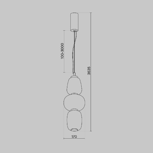 Подвесной светильник Maytoni MOD267PL-L28CH3K