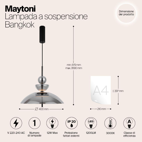 Подвесной светильник Maytoni MOD185PL-L6B3K6