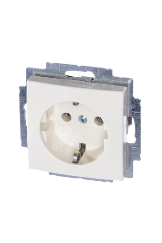 Розетка ABB Basic55 Schuko с/з 16A 250V безвинтовой зажим слоновая кость 2CKA002011A3857