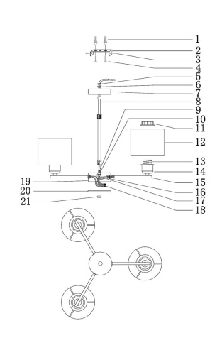 Подвесная люстра Moderli Vesta V1171-3P