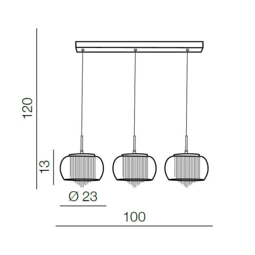 Подвесной светильник Azzardo Rego 3 line AZ2453