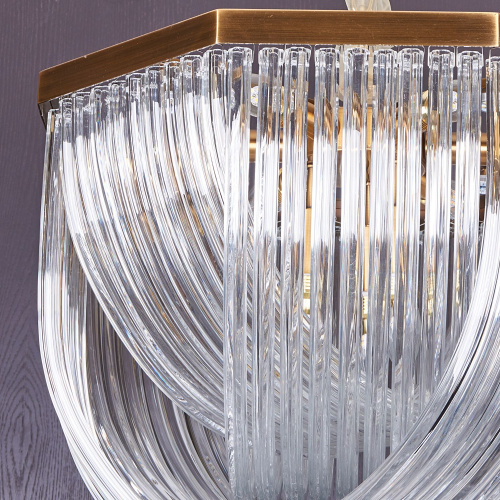 Люстра Murano L9 brass/clear