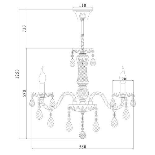 Подвесная люстра Rivoli Gala 1004-206 Б0037773 Подвесная люстра Rivoli Gala 1004-206 Б0037773