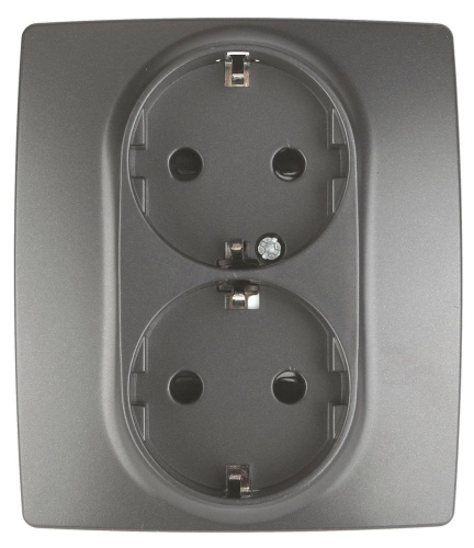 Розетка ЭРА 12 2x2P E Schuko со шторками 16A 250V 12-2104-12 Б0019331