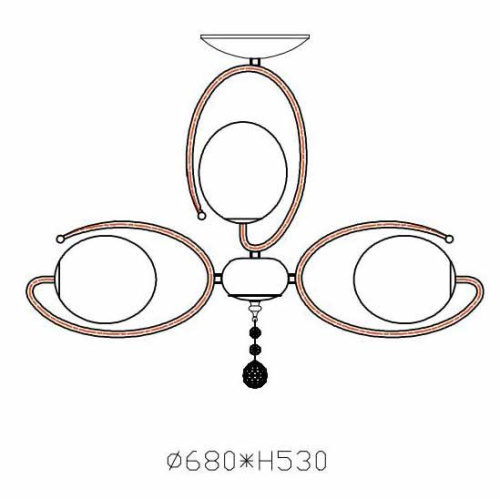 Потолочная люстра Rivoli Estatico 3030-306 Б0038073