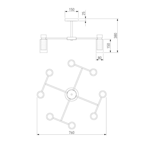 Потолочная люстра Eurosvet Amado 70115/8 белый