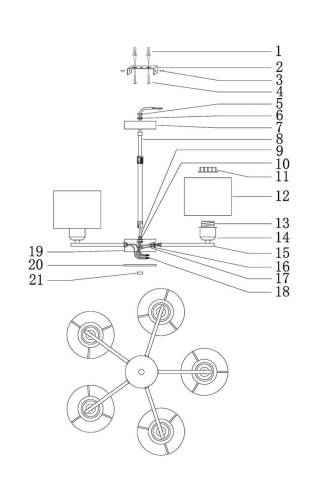 Подвесная люстра Moderli Vesta V1175-5P
