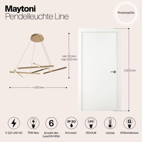 Подвесной светодиодный светильник Maytoni Technical Line MOD016PL-L75MG4K