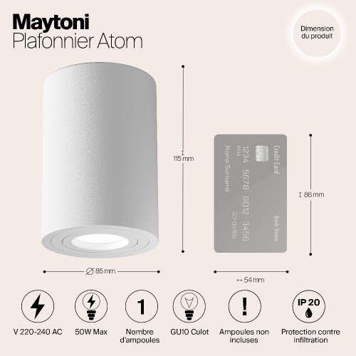 Потолочный светильник Maytoni Alfa C016CL-01W