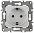 Розетка ЭРА 12 2P E Schuko со шторками 16A 250V Al Cu 12А-2002-01 Б0038586