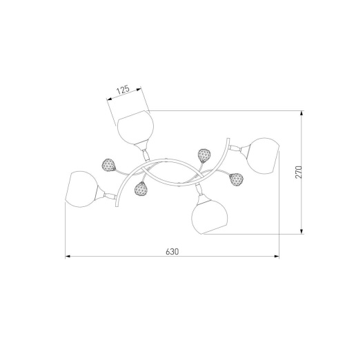 Подвесная люстра Eurosvet 9604/4 античная бронза