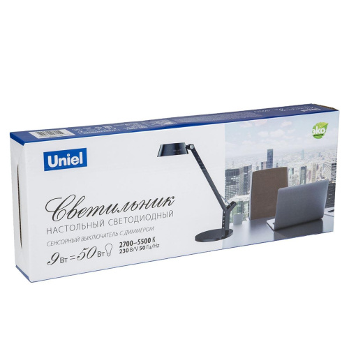 Настольная лампа Uniel TLD-570 Black/Led/500Lm/2700-5500K/Dimmer UL-00007438 Настольная лампа Uniel TLD-570 Black/Led/500Lm/2700-5500K/Dimmer UL-00007438