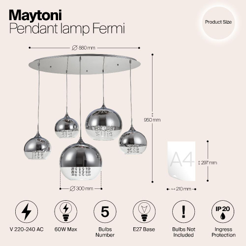 Подвесной светильник Maytoni P140-PL-170-5-N
