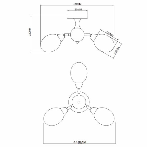 Потолочная люстра Rivoli Annio 9009-303 Б0044460