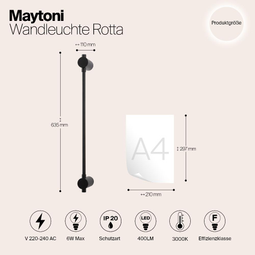 Бра Maytoni Rotta MOD413WL-L6B3K Бра Maytoni Rotta MOD413WL-L6B3K