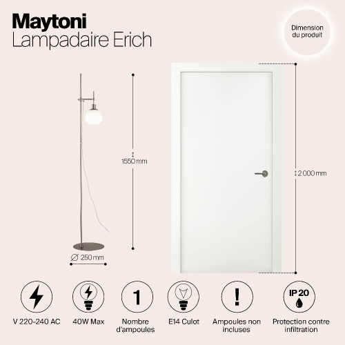 Торшер Maytoni Erich MOD221-FL-01-N
