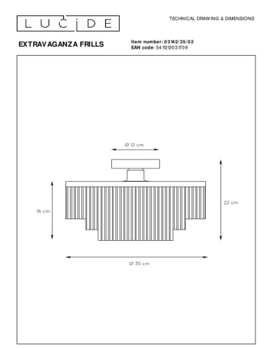 Потолочный светильник Lucide Extravaganza Frills 03142/35/02