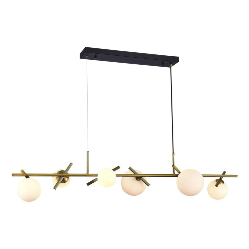 Подвесная люстра iLamp Golden 2134-6L BR+MBK Подвесная люстра iLamp Golden 2134-6L BR+MBK