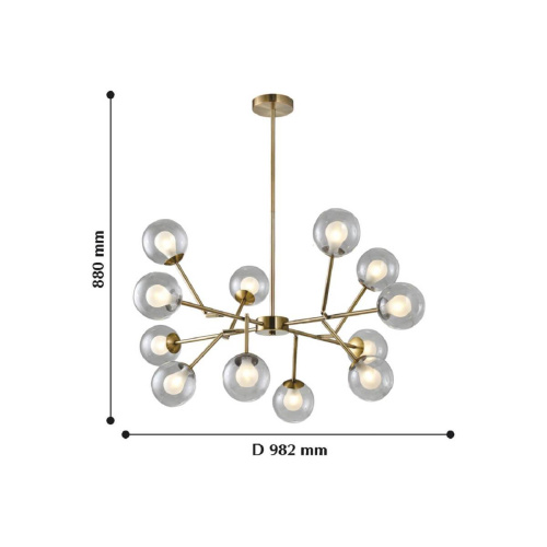 Подвесная светодиодная люстра Favourite Bullae 2135-12P Подвесная светодиодная люстра Favourite Bullae 2135-12P