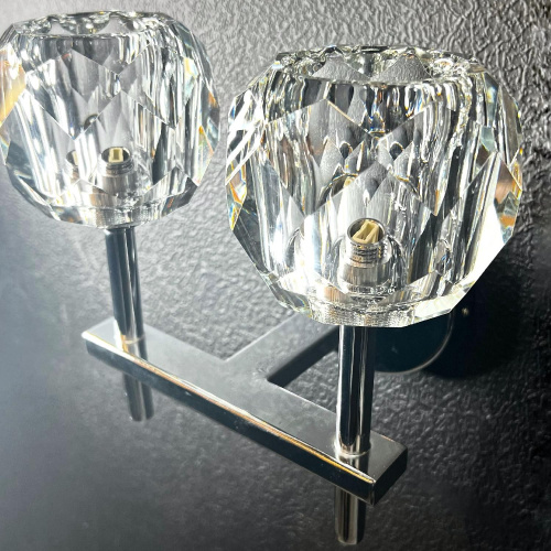 Бра Rh Boule De Cristal Double Sconce Chrome By Imperiumloft