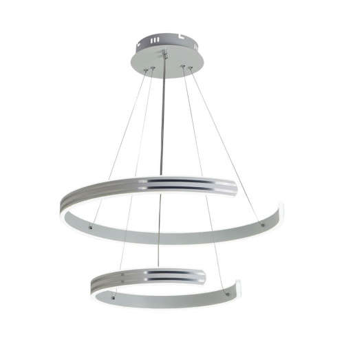 Подвесная светодиодная люстра Profit Light 6039/2 WHT+CHR Подвесная светодиодная люстра Profit Light 6039/2 WHT+CHR