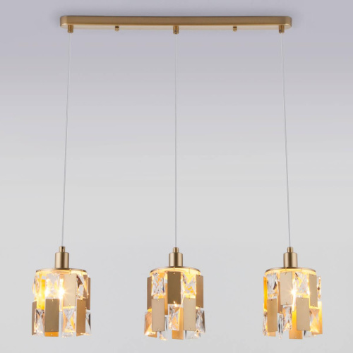 Подвесной светильник Eurosvet 50101/3 перламутровое золото