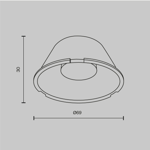Комплектующие для светильника Technical LensD69-60 Комплектующие для светильника Technical LensD69-60